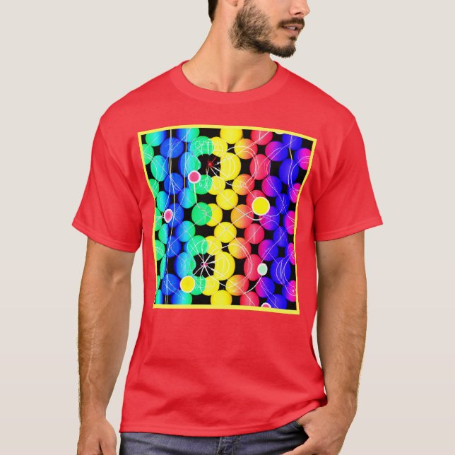 Camiseta Patrón de colores vibrantes (Anverso)