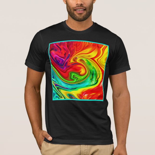 Camiseta Patrón de colores vibrantes (Anverso)
