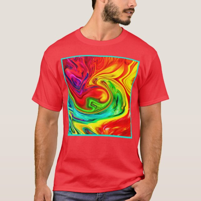 Camiseta Patrón de colores vibrantes (Anverso)