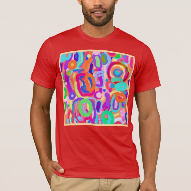Camiseta Patrón de colores vivos brillantes (Anverso)