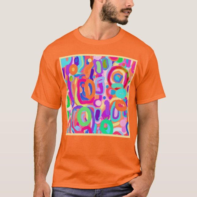 Camiseta Patrón de colores vivos brillantes (Anverso)