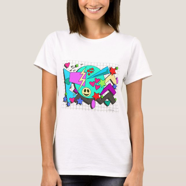Camiseta Patrón de cómic de Flashback de Personalizado 90 t (Anverso)