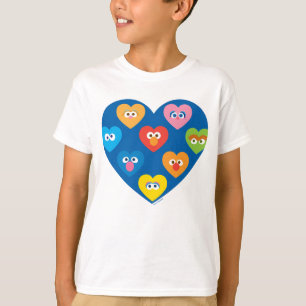 Camiseta Patrón de corazones de San Valentín de Plaza Sésam
