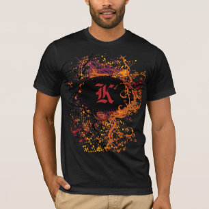 Camiseta Patrón de cosecha con letra monográfica K