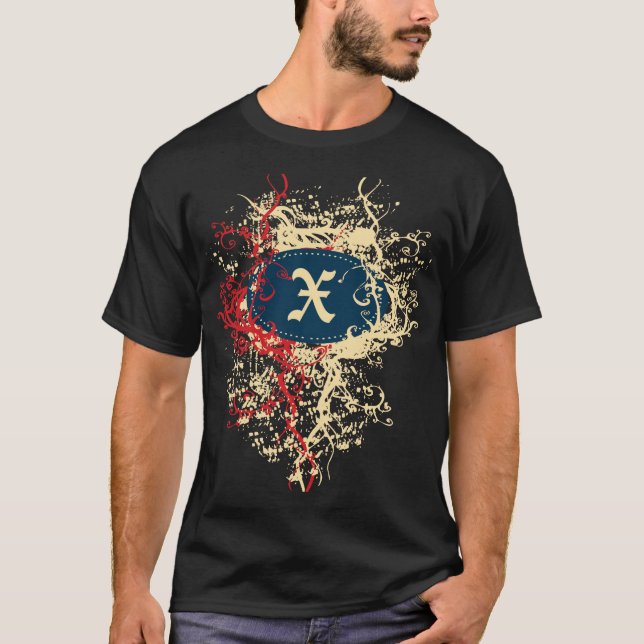Camiseta Patrón de cosecha con monograma X (Anverso)