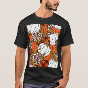 Camiseta Patrón de cosecha de la calabaza de mosaico