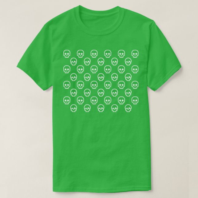 Camiseta Patrón de cráneos escalofriantes (Diseño del anverso)