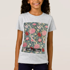Camiseta Patrón de crayón - flores y hojas - WilliamMorris