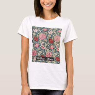 Camiseta Patrón de crayón - flores y hojas - WilliamMorris