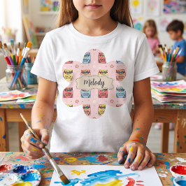 Camiseta Patrón de crayón lindo de vuelta a la escuela