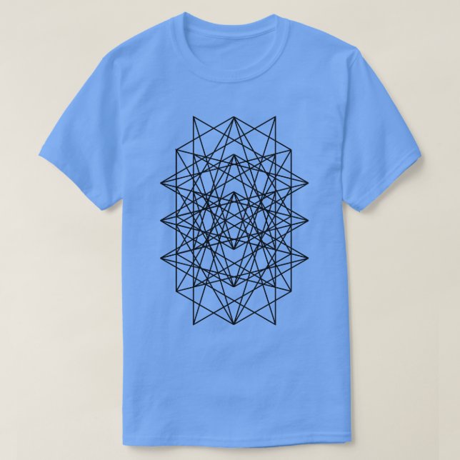 Camiseta patrón de cuadrados geométricos (Diseño del anverso)