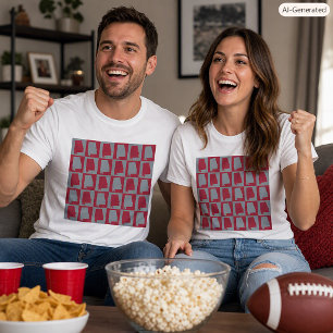 Camiseta Patrón de cuadros con silueta del estado de Alabam
