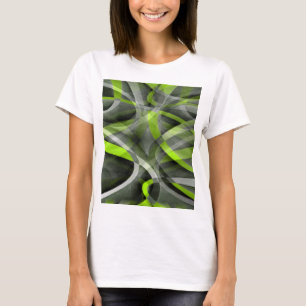 Camiseta Patrón de curva gris y limón de estilo de los oche