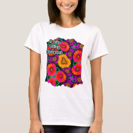 Camiseta Patrón de Daisy Bouquet colorido