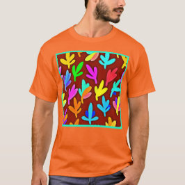 Camiseta Patrón de danza de hojas de árbol coloridas