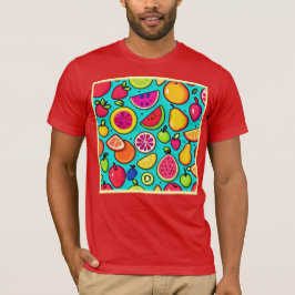 Camiseta Patrón de deslumbramiento de frutas