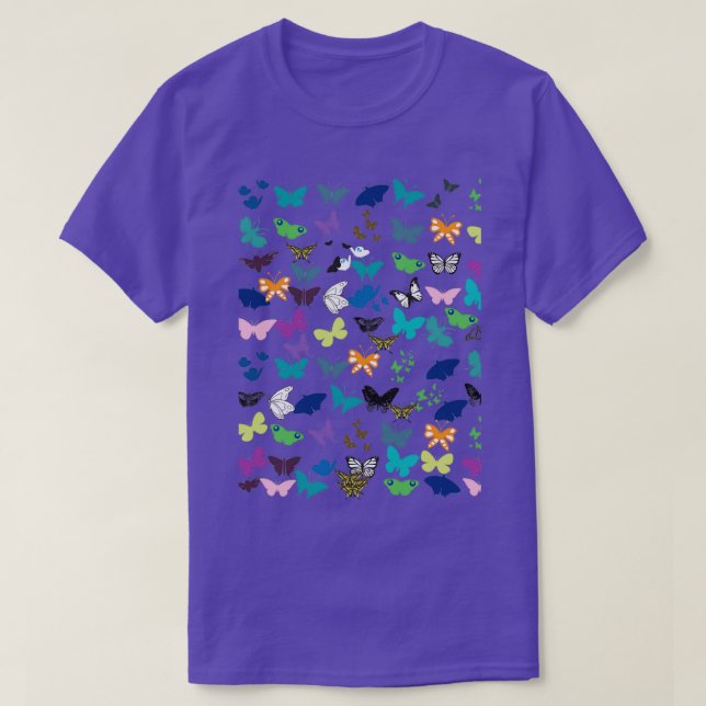 CAMISETA PATRÓN DE DISEÑO DE ESPECIES DE BUTTERFLIES (Diseño del anverso)