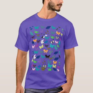 CAMISETA PATRÓN DE DISEÑO DE ESPECIES DE BUTTERFLIES