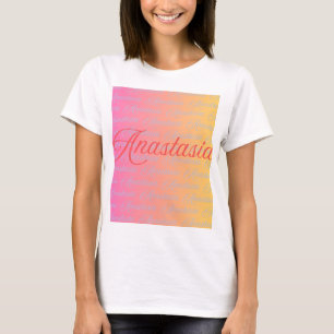 Camiseta Patrón de diseño de nombres de anastasia
