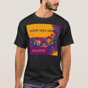 Camiseta Patrón de diseño gráfico - naranja violeta + tu te