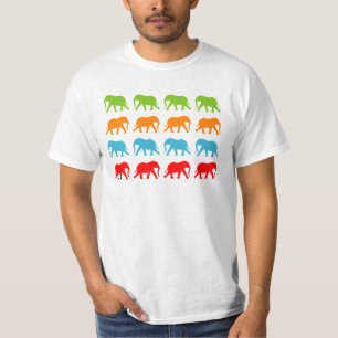 Camiseta Patrón de elefantes caminando