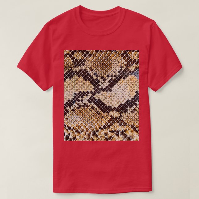 Camiseta Patrón de escala de reptiles de piel de serpiente  (Diseño del anverso)