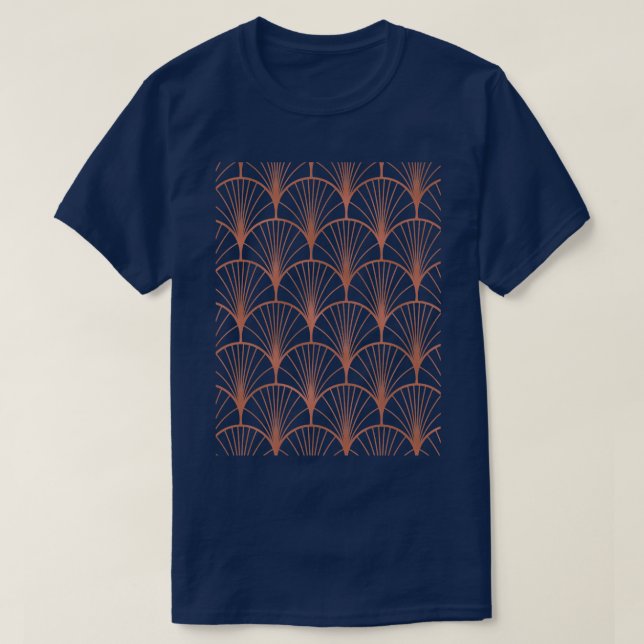 Camiseta Patrón de escalado de peces Rosegold (Diseño del anverso)