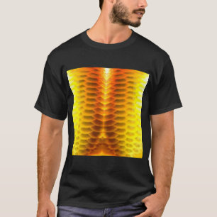 Camiseta Patrón de escamas de pez Arowana oro fundido