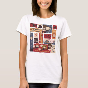 Camiseta Patrón de escenas de dibujos animados de Harry Pot