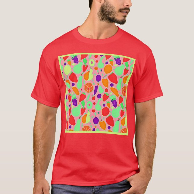 Camiseta Patrón de espectro de colores fructíferos (Anverso)