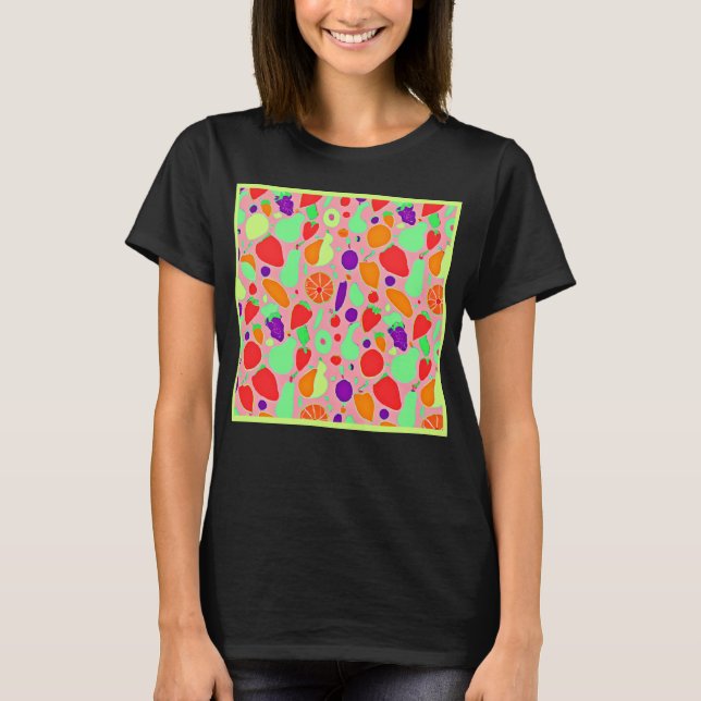 Camiseta Patrón de espectro de colores fructíferos (Anverso)