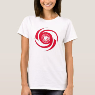 Camiseta Patrón de espiral roja
