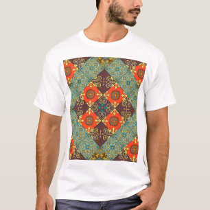 Camiseta Patrón de estilo Talavera de mosaicos portugueses