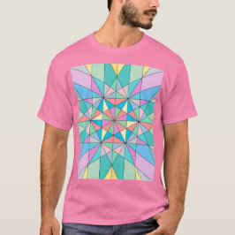 Camiseta Patrón de estrella de triángulo de mosaico pastel 