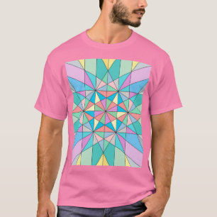 Camiseta Patrón de estrella de triángulo de mosaico pastel 