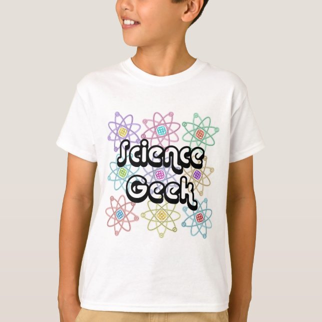 Camiseta Patrón de estructura atómica de ciencia (Anverso)