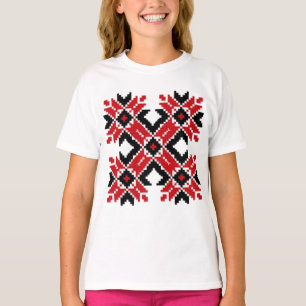 Camiseta Patrón de Europa Oriental, folclore tradicional