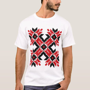 Camiseta Patrón de Europa Oriental, folclore tradicional