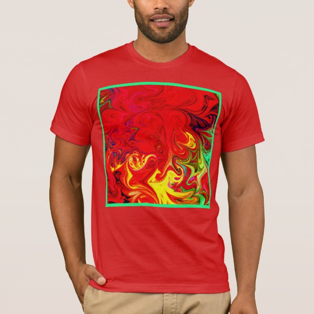 Camiseta Patrón de explosión de color energético (Anverso)