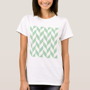 Camiseta Patrón de faldón verde de impresión