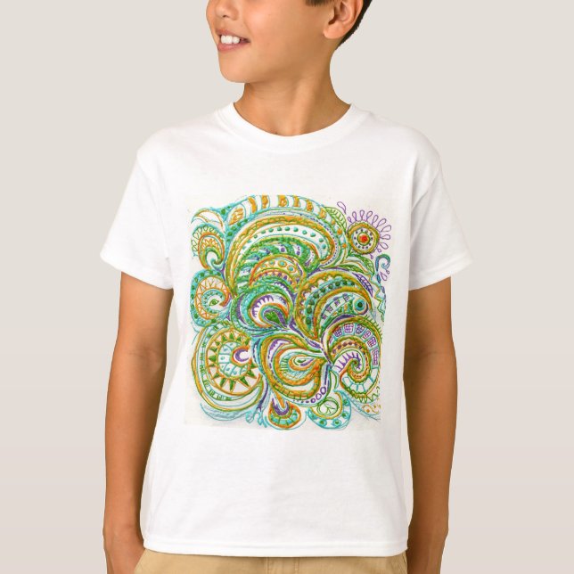 Camiseta Patrón de fantasía de arte folclórico (Anverso)