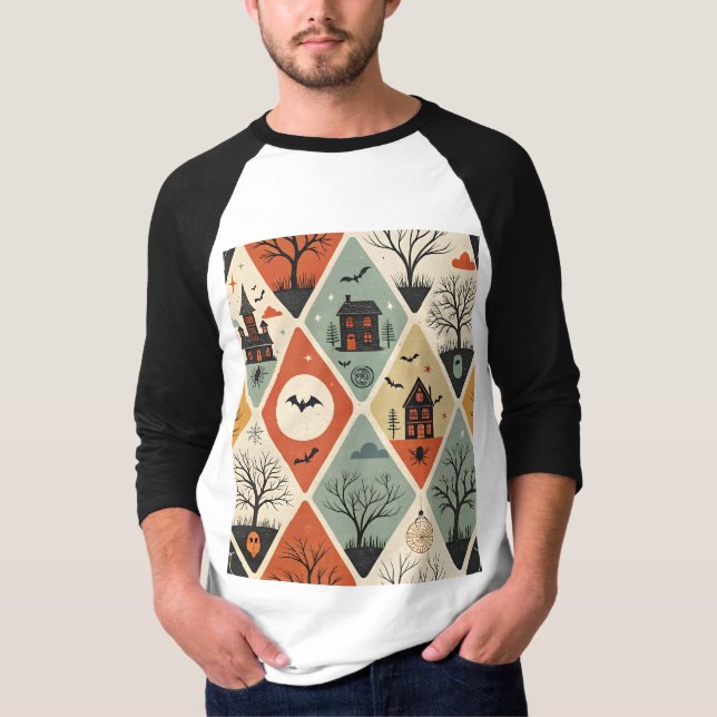 Camiseta Patrón de fantasma oscuro (Anverso)