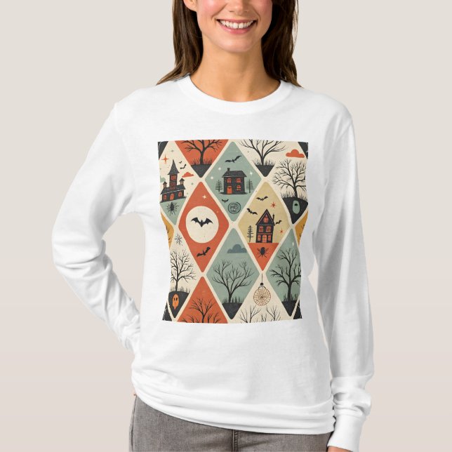 Camiseta Patrón de fantasma oscuro (Anverso)