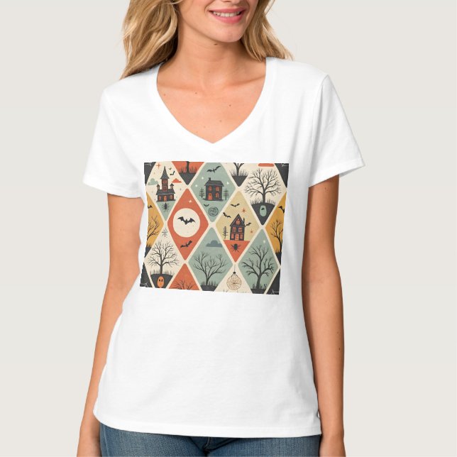 Camiseta Patrón de fantasma oscuro (Anverso)
