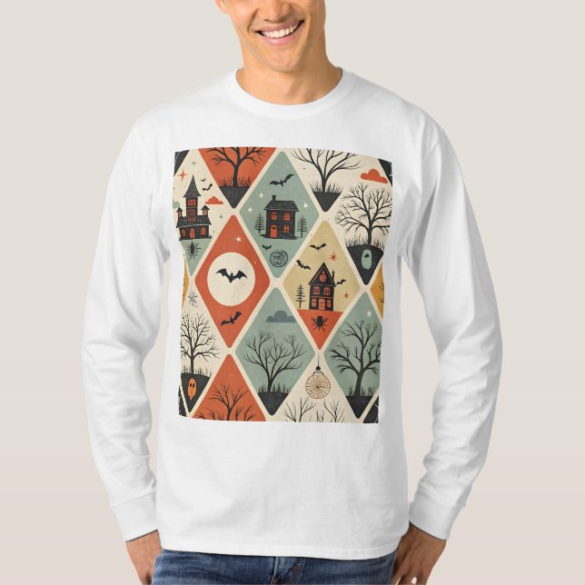 Camiseta Patrón de fantasma oscuro (Anverso)