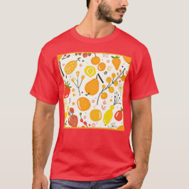 Camiseta Patrón de Fiesta de Frutas Tropicales