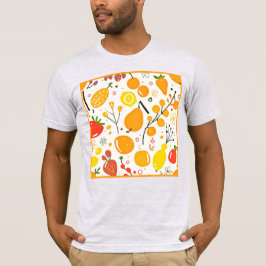 Camiseta Patrón de Fiesta de Frutas Tropicales