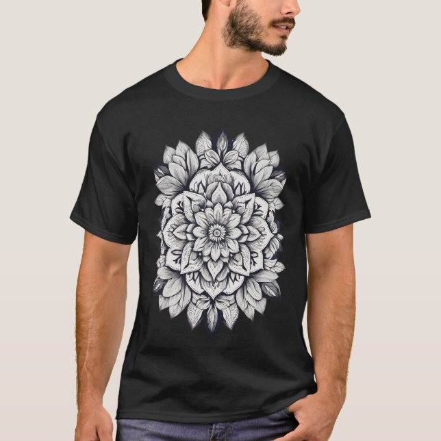 Camiseta patrón de flor (Anverso)