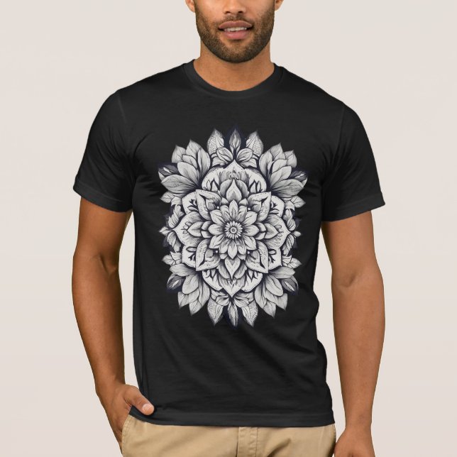 Camiseta patrón de flor (Anverso)