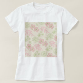 Camiseta Patrón de flor verde rosado retro Y2K 70